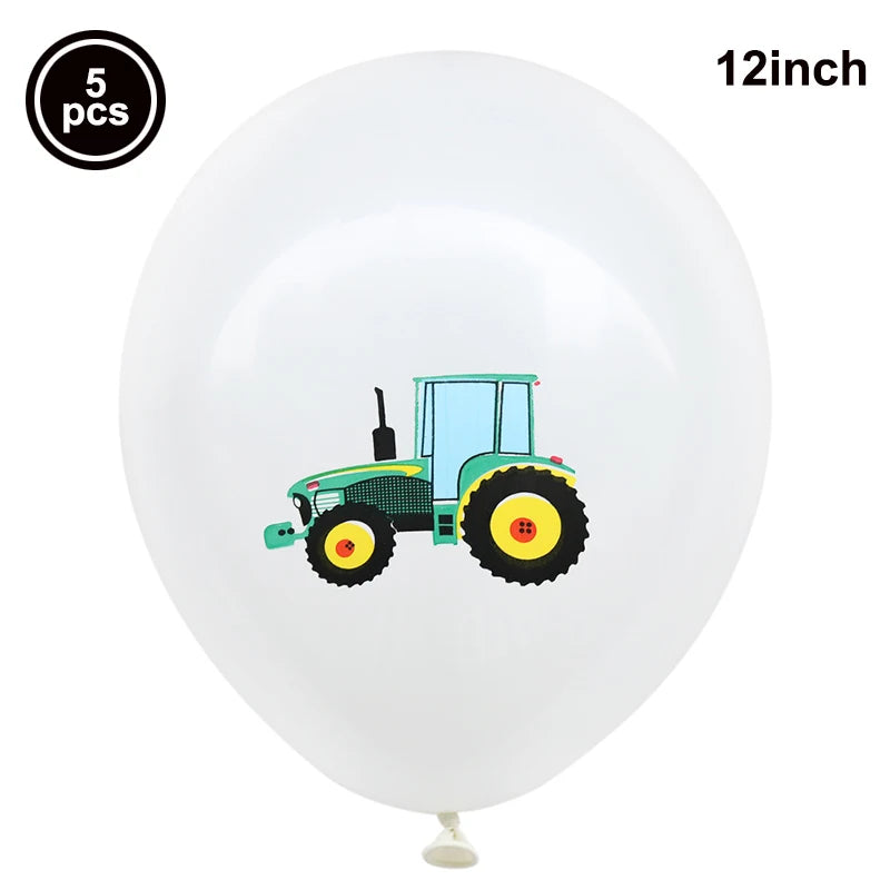 Tractor Cake Topper Green Farm Vehicle Cars Happy Birthday Cake Topper Kids Farm Tractor Themed Party Tractor Cake Decortions
