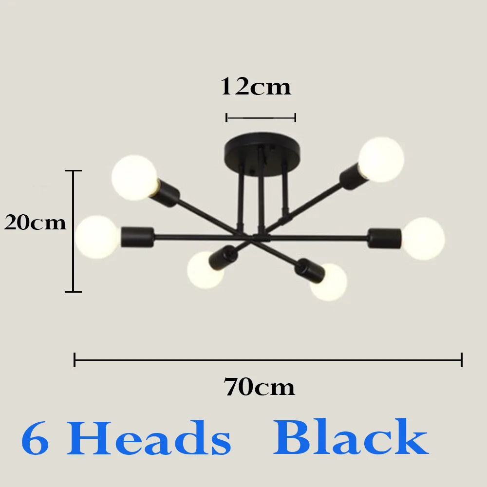 Nordic Minimalist Pendant Light Ceiling Lamp LED Chandelier Suitable for Bedrooms Living Rooms Black Gold Lighting Decoration