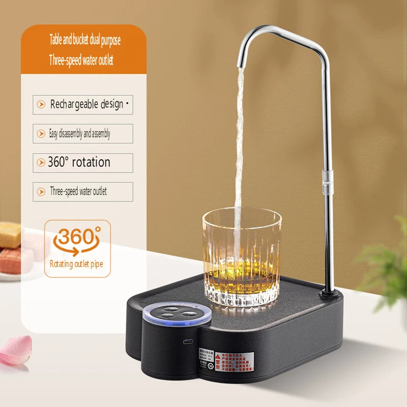 Electric Water Pump Rechargeable Automatic Smart Water Dispenser for Gallon Drinking Portable Water Bottle Pump for Home Office