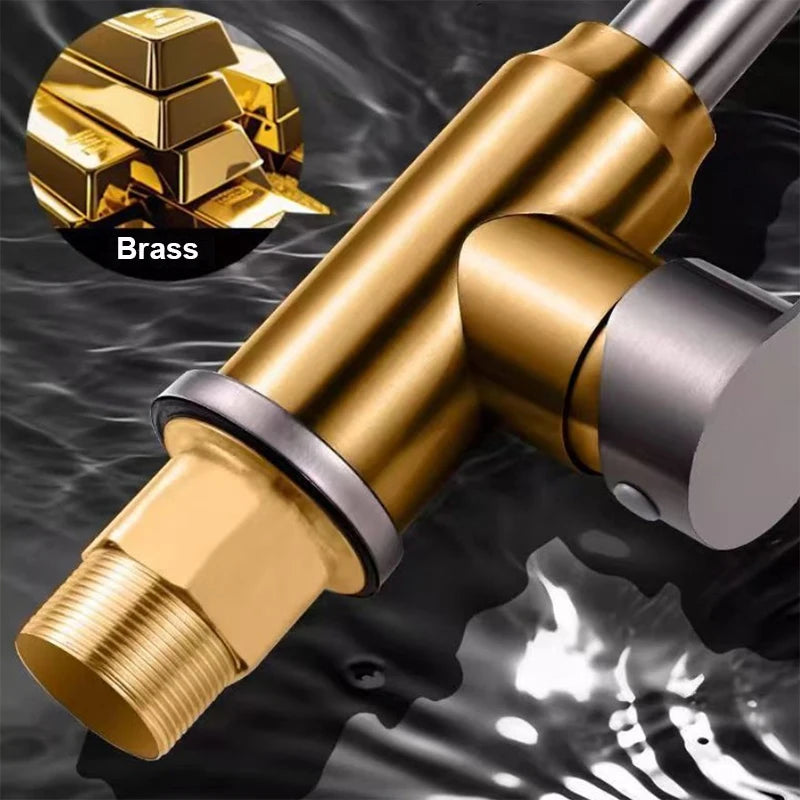 Kitchen Faucet Wash Basin Faucet Hot And Cold Wash Basin Dishwashing Pool Sink Splash-proof Boosting Hot And Cold Faucet