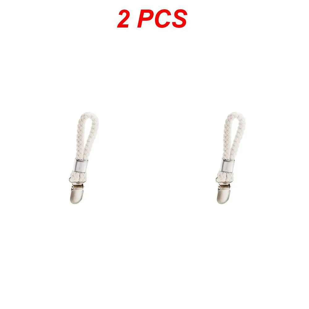 Packs Hanging Tea Towel Clips Towel Hangers Rack Hand Towel Hook Cloth Hanger Holder Brackets Braided Cotton Loop