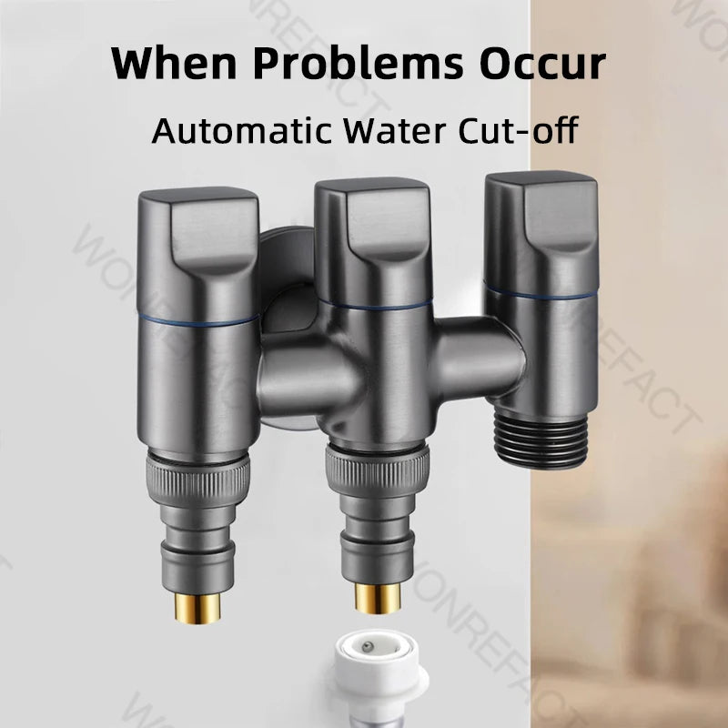 G1/2 Multi Function Washing Machine Faucet Brass Water Stop Quick Opening Angle Valve Wall Mounted Bathroom Tool Accessories