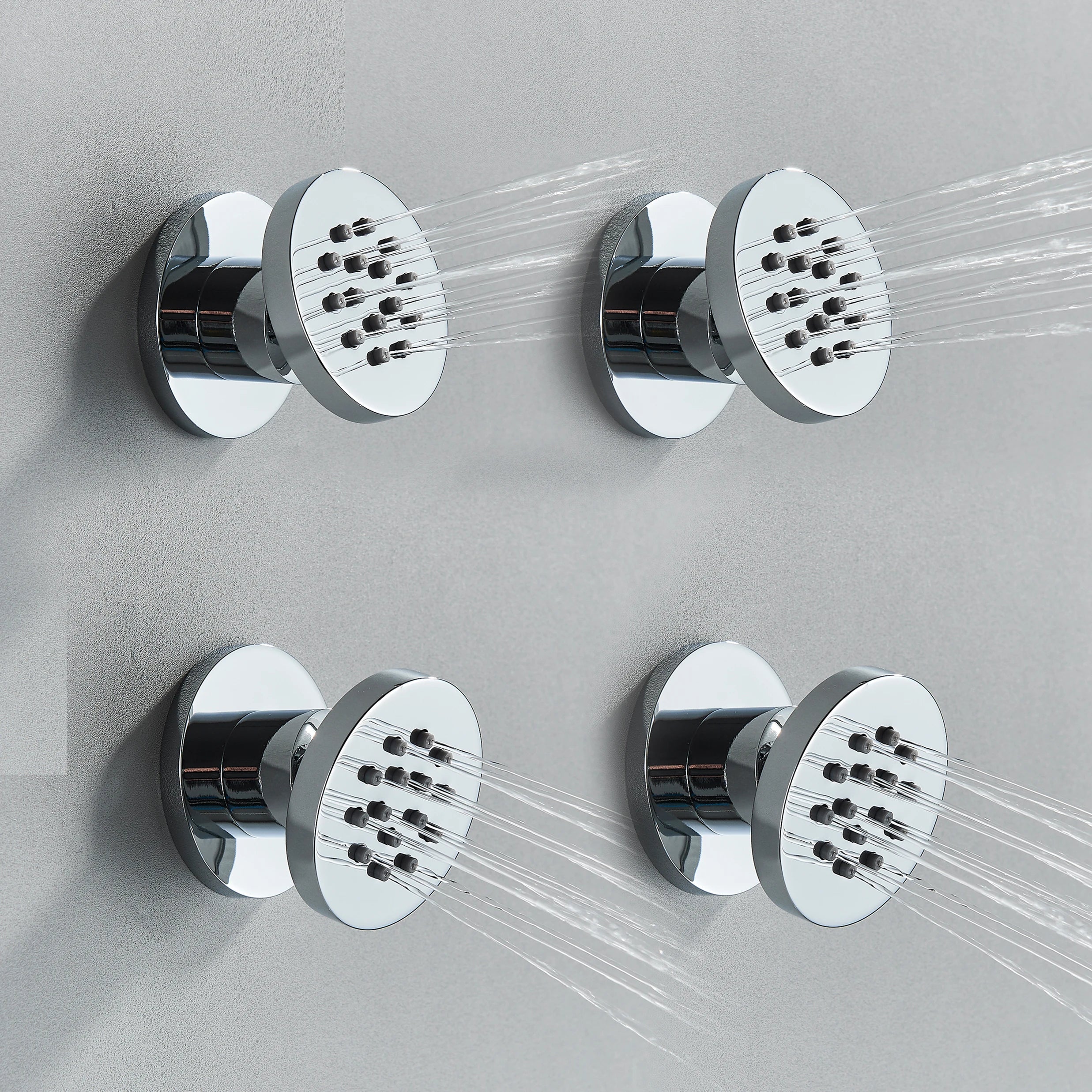Chrome SPA Shower Sprayer Shower Body Jet Round Massage Jets Brass Bodyspray Concealed Installation Shower Jets