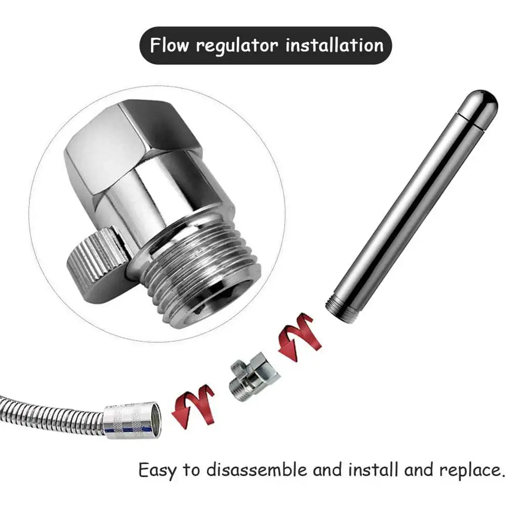 Bidet Kit Shower Douche Enema Kit 3 Heads Shower Douche Cleansing System Regulator and Hose Bathroom Accessories