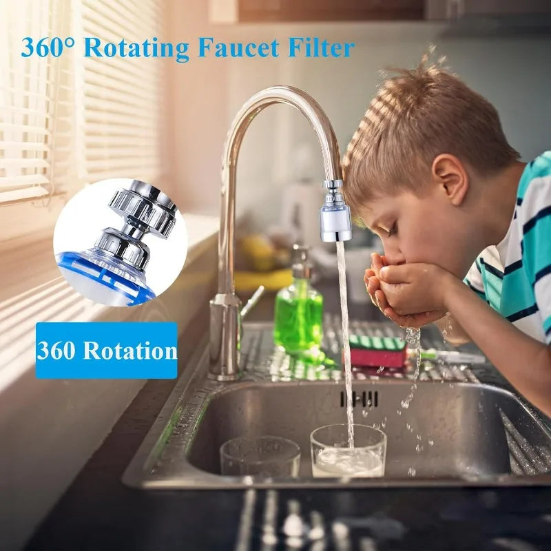 Faucet Water Filter Element Remove Chlorine Heavy Metals Water Filtration Purifier Kitchen Tap Softening Hard Water Accessories