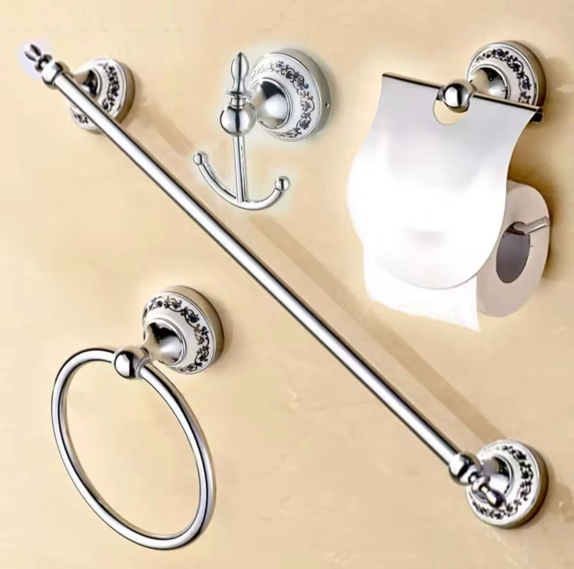 KEMAIDI Antique Brass Bathroom Accessories paper Holder Toilet Brush Rack Commodity Basket Shelf Soap Dish Robe Hook Hair Dryer