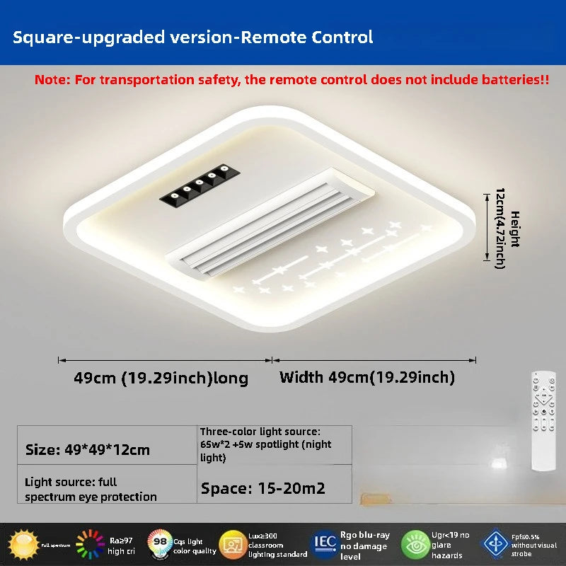 Modern Ultra Thin Leafless Ceiling Light Full Spectrum Eye Protection Ceiling Light For Bedroom Living Room Home Decoration