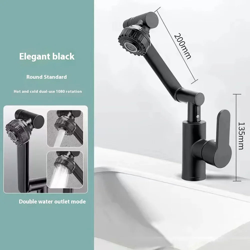 Water Faucet Tap Multifunctional Swivel Extender Filter Robotic Extension Arm Fit Bidet Bubbler Sink for Bathroom Facilities