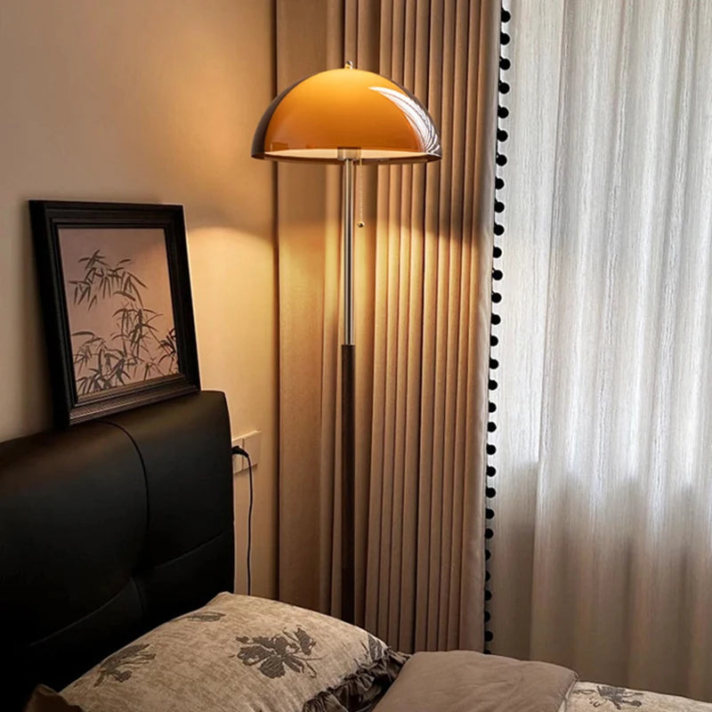 Modern Dark Brown Acrylic Lampshade Floor Lamp E27 Bulb For Parlor Bedroom EU AU US Plug Minimalist Lighting Fixtures