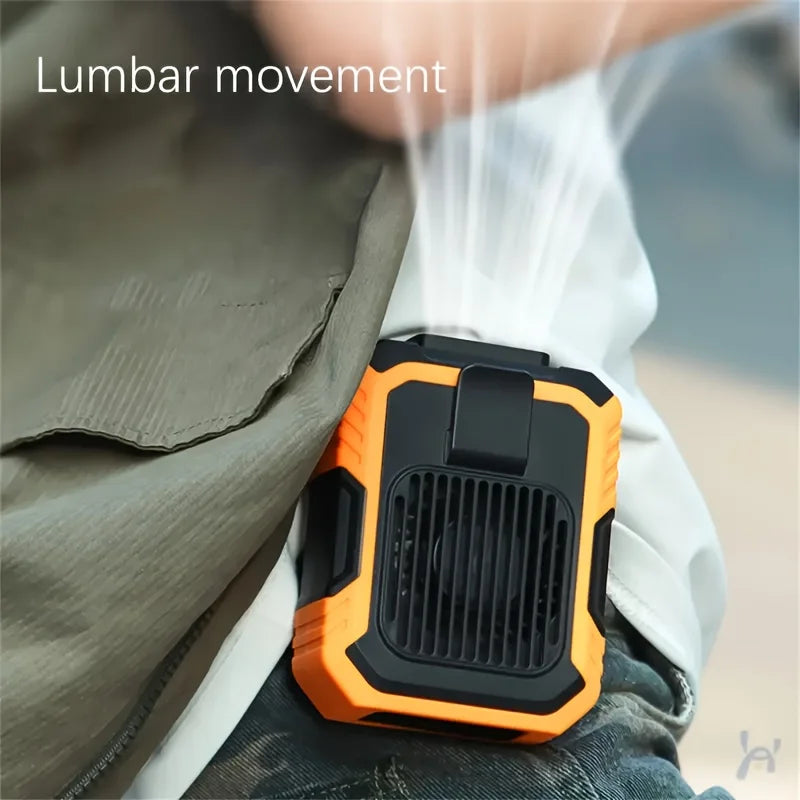 Waist-Hanging Fan, Portable Clip-On USB Rechargeable Wearable Outdoor Bladeless Neck Fan, Desktop Handheld Mini Fan