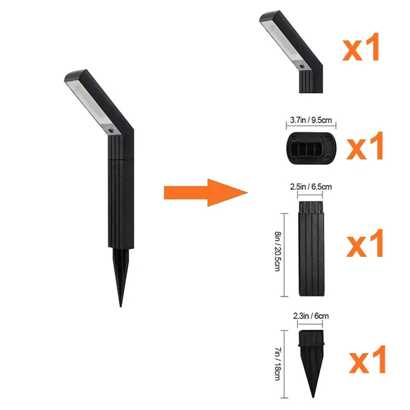 Solar Outdoor Lights Pathway Spotlights Light Solar IP65 Waterproof Garden Lamp for Outside Landscape Path Yard Walkway