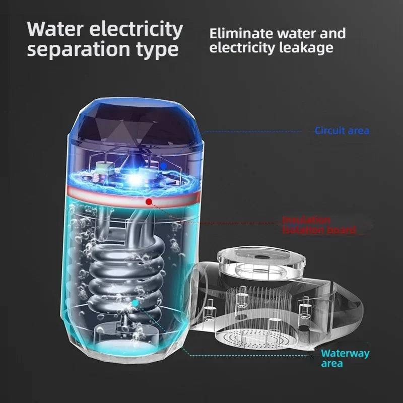 3000W Fast Heating Digital Display Instant Water Heater Tankless Heaters Kitchen Electric Hot Water Tap Bathroom Heating Faucet