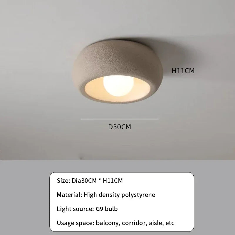Nordic Minimalist Wabi Sabi Balcony LED Ceiling Lamp Modern Corridor Entrance Hall Fixture Home Decor Kitchen Kids Bedroom Light