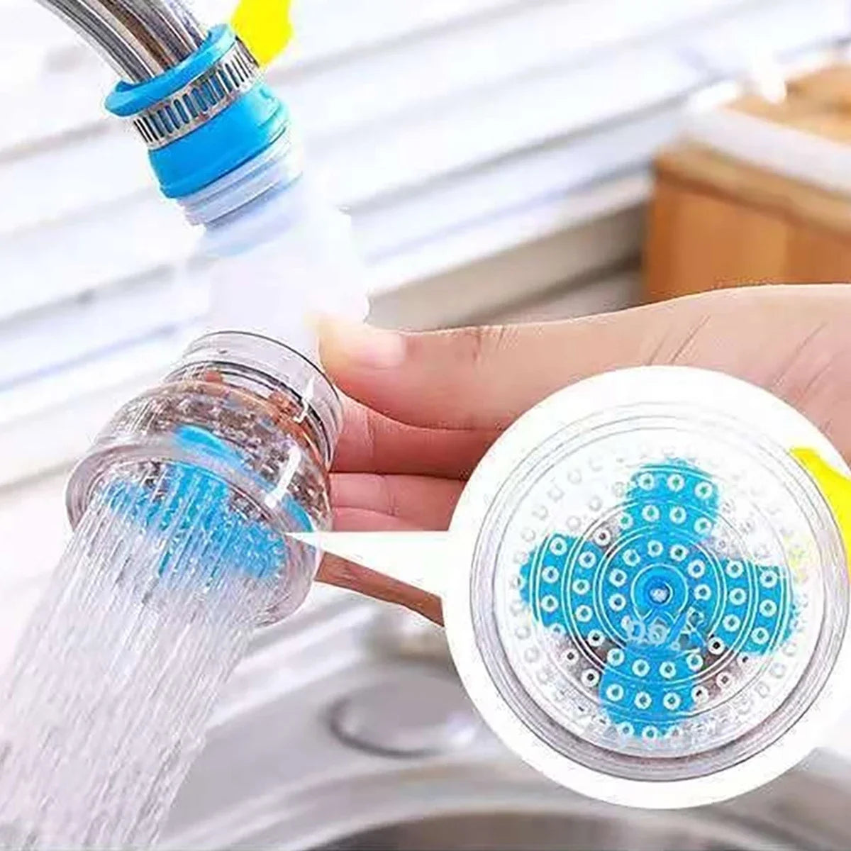 Universal 360 Rotation Faucet Bubbler Swivel Water Saving Economizer Head Shower Kitchen Faucet Nozzle Adapter Sink Accessories