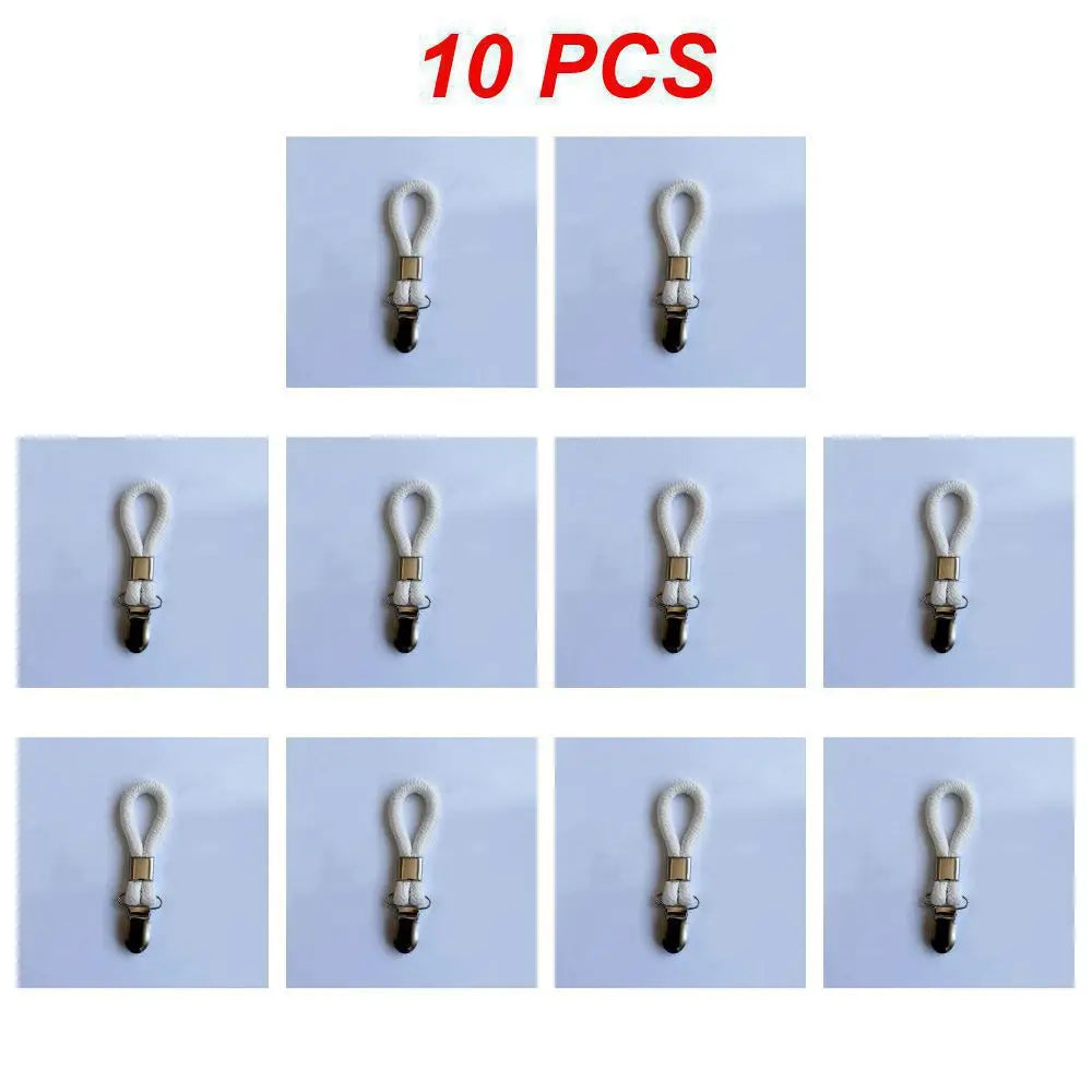Packs Hanging Tea Towel Clips Towel Hangers Rack Hand Towel Hook Cloth Hanger Holder Brackets Braided Cotton Loop
