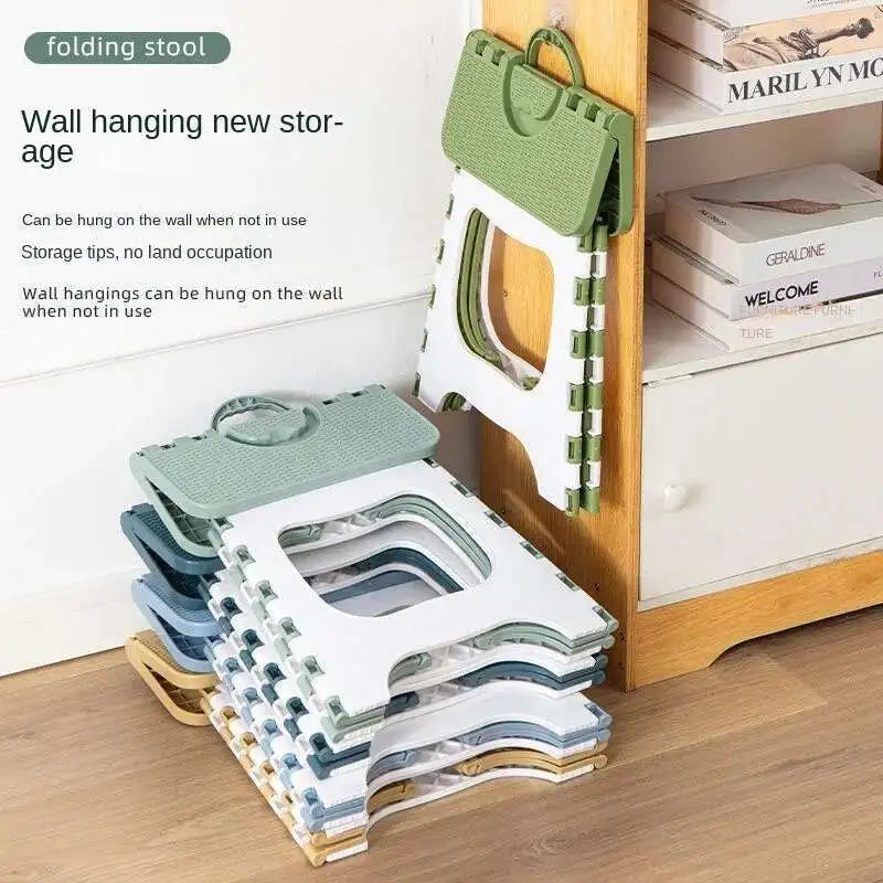 Thickened Plastic Folding Stool Portable Mini Outdoor Seat for Adults & Kids Ideal for Fishing Travel Camping & Home Use 