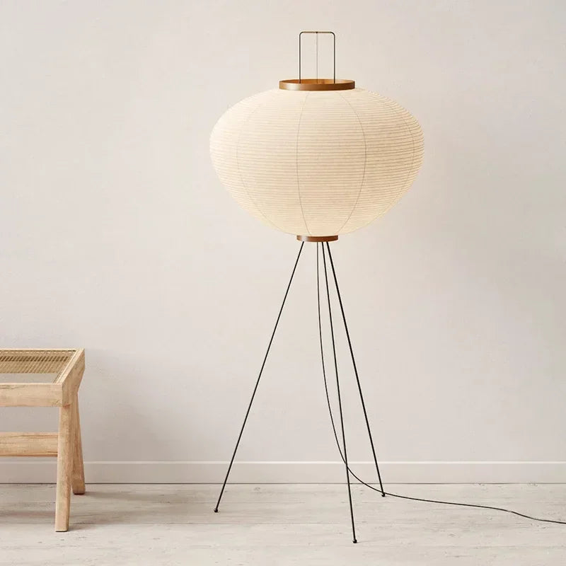 Japanese Wabi Sabi Style Desk Lamp Study Bedroom Lamp  Living Room Style Dormitory Rice Paper Decoration Floor Lamp
