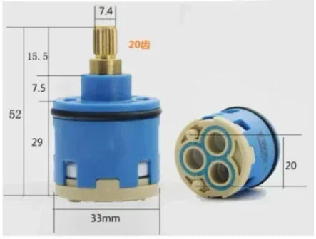 1PC Shower Room Faucet Cartridge Accessories Shower Head Bathtub Water Mixing Valve 3 / 4 Position 26MM 28MM 33MM 35MM 37MM Dia.