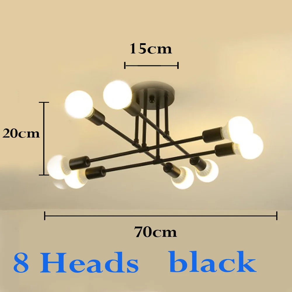 Nordic Minimalist Pendant Light Ceiling Lamp LED Chandelier Suitable for Bedrooms Living Rooms Black Gold Lighting Decoration