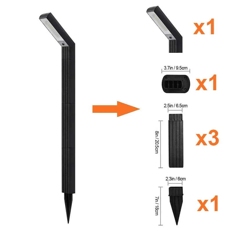 Solar Outdoor Lights Pathway Spotlights Light Solar IP65 Waterproof Garden Lamp for Outside Landscape Path Yard Walkway