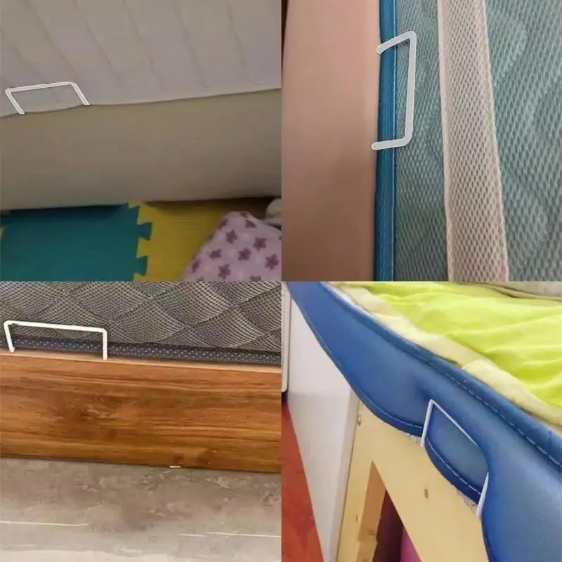 Non Slip Mattress Gripper Bed Frame Mattress Slide Stopper Iron Non Slip Mattress Gaskets Easy To Install Mattress Stabilizer