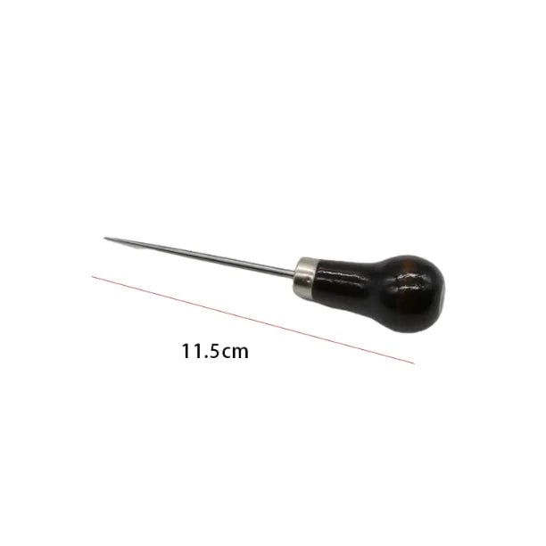Wooden Handle Awl Leather Punching Awl Sewing Stitching Tool For DIY Handmade Stitcher Needlework Shoes Bag Repair Tool