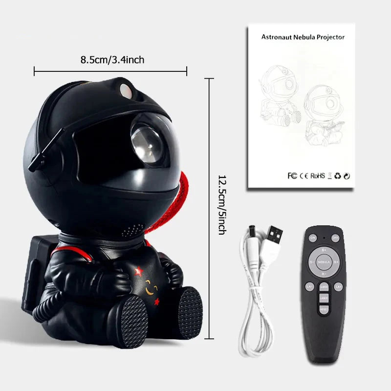 Astronaut Galaxy Star Projector Starry Night Light - Starry Nebula Ceiling Projection Lamp with 8 Modes, Remote 360° Adjustable