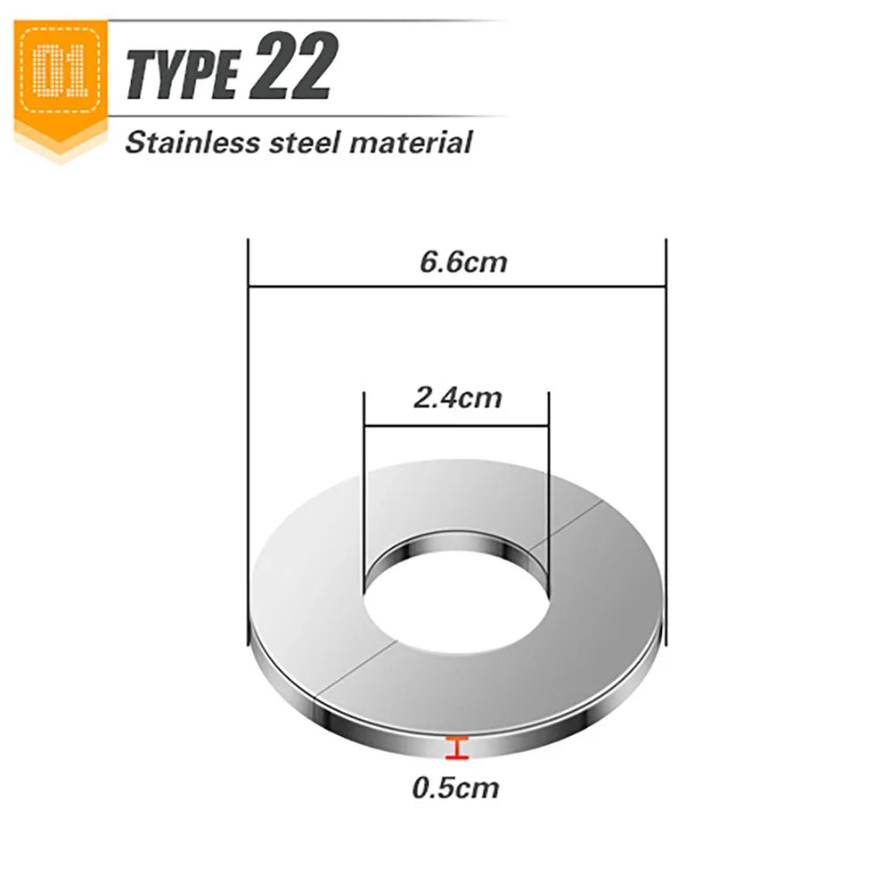 1Pc Stainless Steel Faucet Decorative Cover Self-Adhesive Shower Chrome Finish Water Pipe Wall Caps Covers Bathroom Accessories