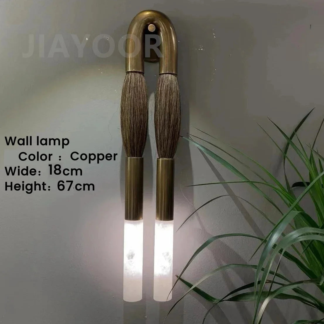 Horsehair Kitchen Chandelier Luxury Retro Copper Decoration LED Villa Lights Bedroom Background Wall Light Living Room Wall Lamp