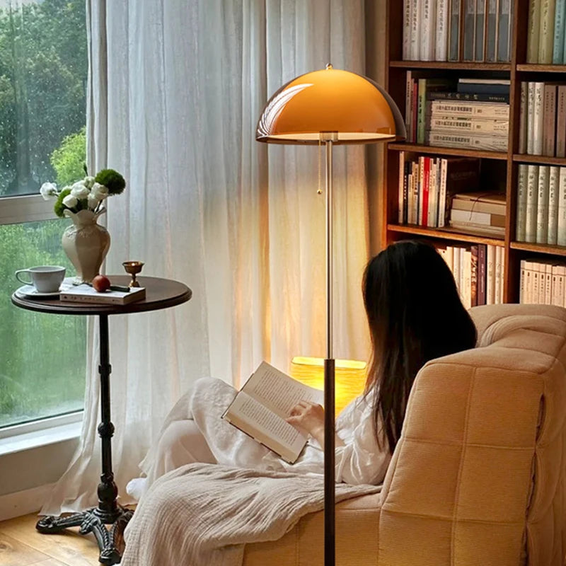 Modern Dark Brown Acrylic Lampshade Floor Lamp E27 Bulb For Parlor Bedroom EU AU US Plug Minimalist Lighting Fixtures