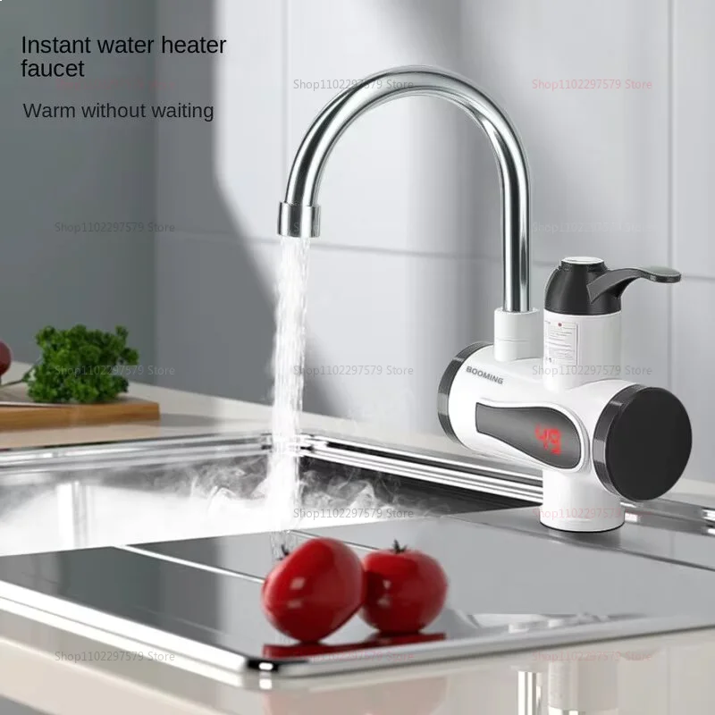 220V 3000W Instant Hot Water Heater Faucet Tankless Electric Tap with 360° Rotatable Spout LED Digital Display 2025 new