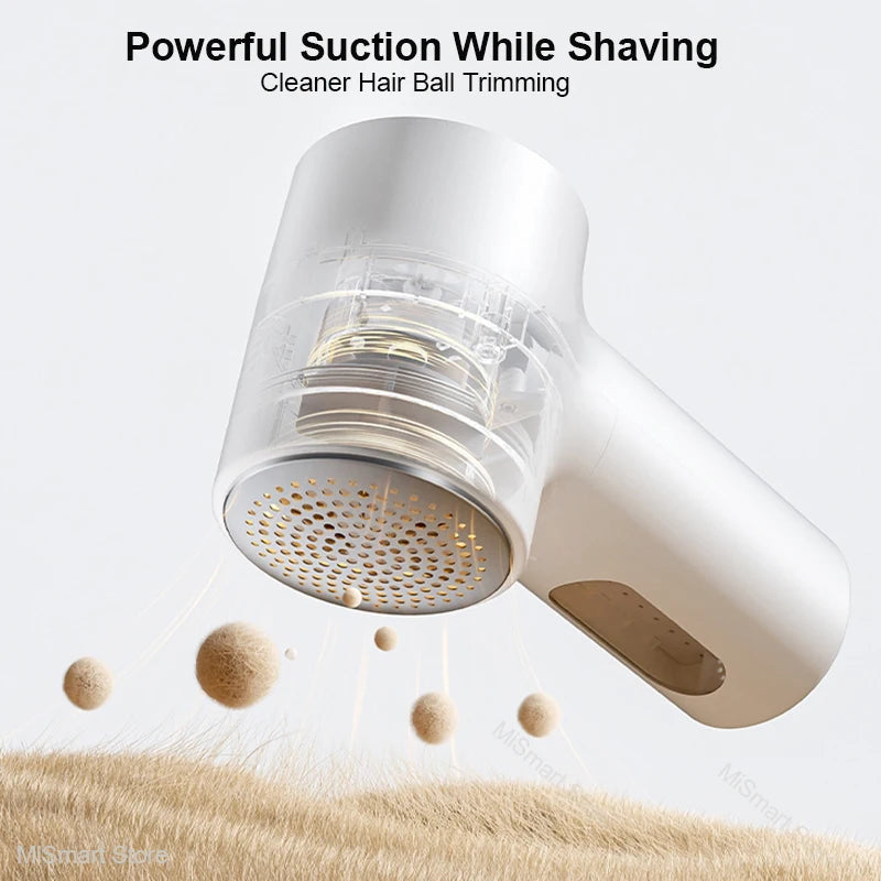 2025 XIAOMI Mijia Fabric Shaver 2, Portable Electric Lint Remover Pellet Machine Type-C Hair Ball Trimmer for Clothes 6-Blade