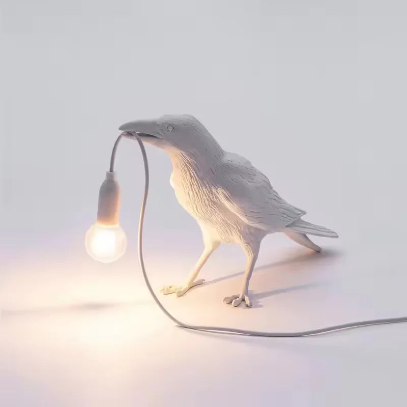 Nordic Resin Crow Wall Lamp Creative Auspicious Bird Desk Lamp Interior Decoration Lamp Bedroom Living Room Corridor Wall Lights
