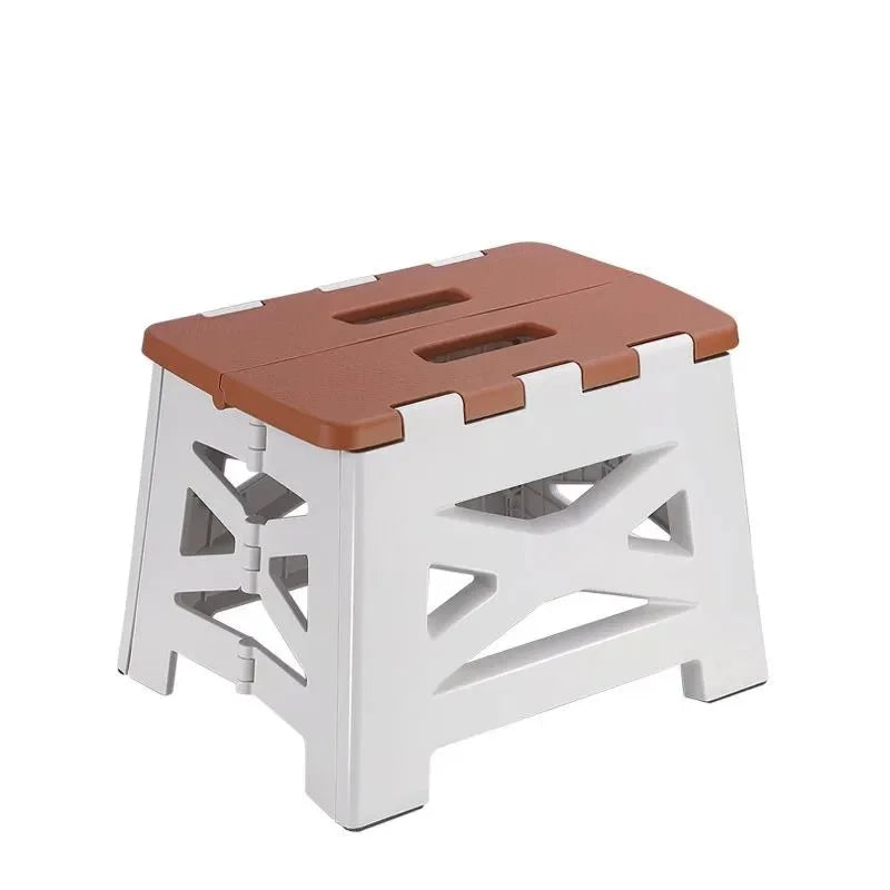 Stool with Handle Lightweight Plastic Foldable Step Stool Home Outdoor FishingChair Simple -slip Convenient and Easy To Carry