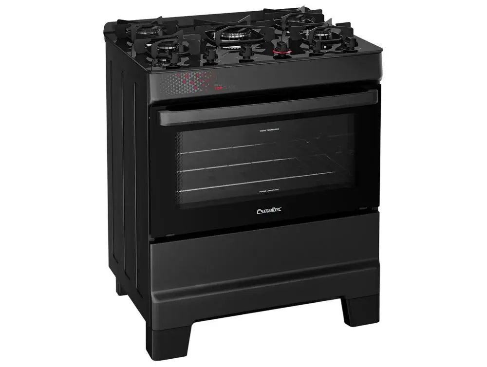 Esmaltec 5-Ball Stove Black Esmaltec Glass Table Ideal Top Glass - Bivolt