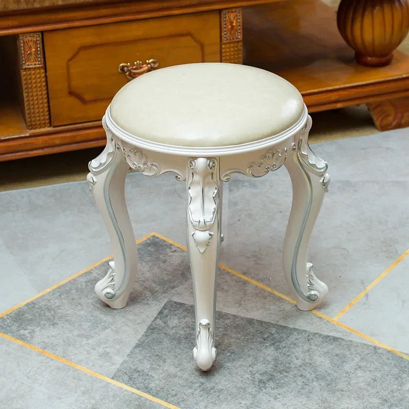 European Fabric Pouf,Modern Round Tea Table Stool, High - Quality Manicure Seat, Living Room Sofa Side Ottoman, Versatile Seating. - Bakesbyemily.com