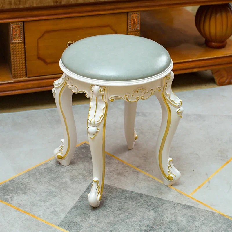 European Fabric Pouf,Modern Round Tea Table Stool, High - Quality Manicure Seat, Living Room Sofa Side Ottoman, Versatile Seating. - Bakesbyemily.com