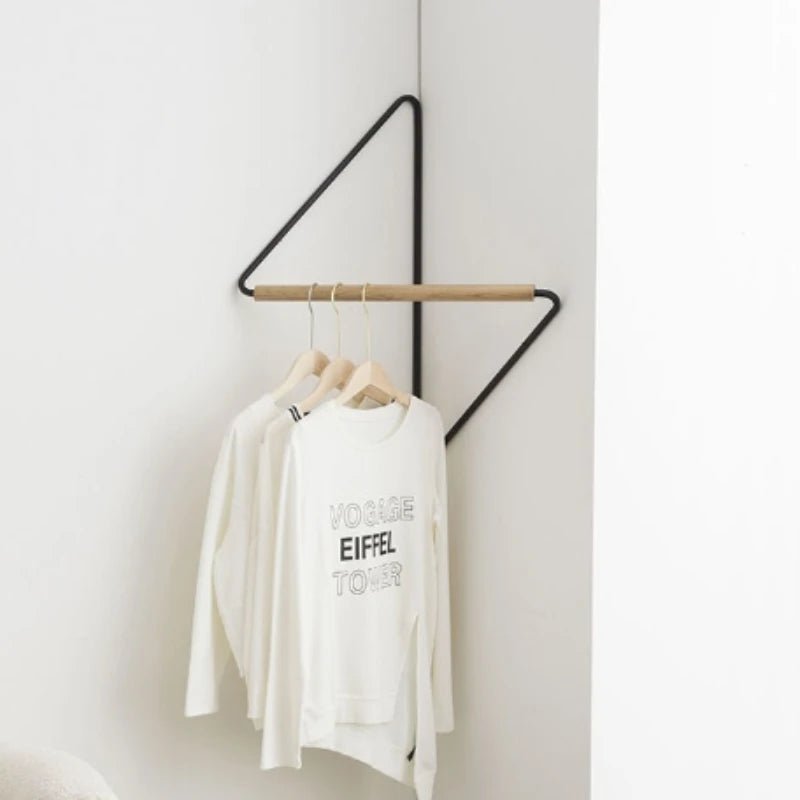 Nordic Wood Wall Hanger Clothes Rack Corner Hat Rack Wall Decoration Corner Clothes Organizer Portable Wall Storage Furniture - Bakesbyemily.com