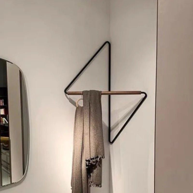 Nordic Wood Wall Hanger Clothes Rack Corner Hat Rack Wall Decoration Corner Clothes Organizer Portable Wall Storage Furniture - Bakesbyemily.com
