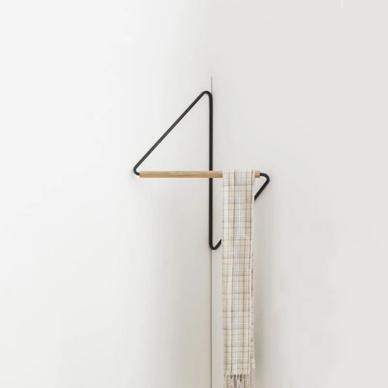 Nordic Wood Wall Hanger Clothes Rack Corner Hat Rack Wall Decoration Corner Clothes Organizer Portable Wall Storage Furniture - Bakesbyemily.com