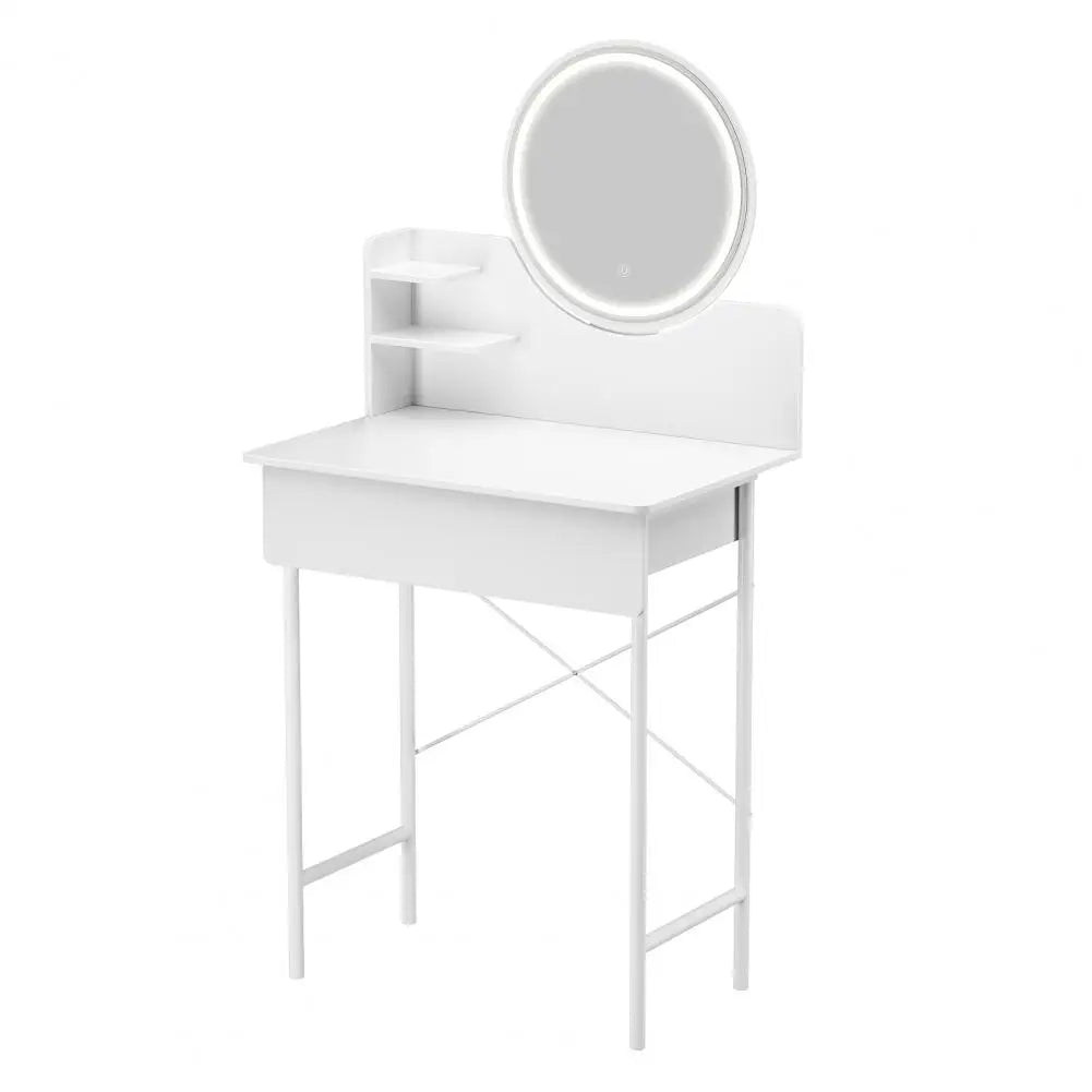 1SET Dresser Vanity Makeup Table Girl Women Dressing Table with 3level Adjustable LED Mirror for Bedroom Gift Makeup Vanity Desk - Recipeliebe.com
