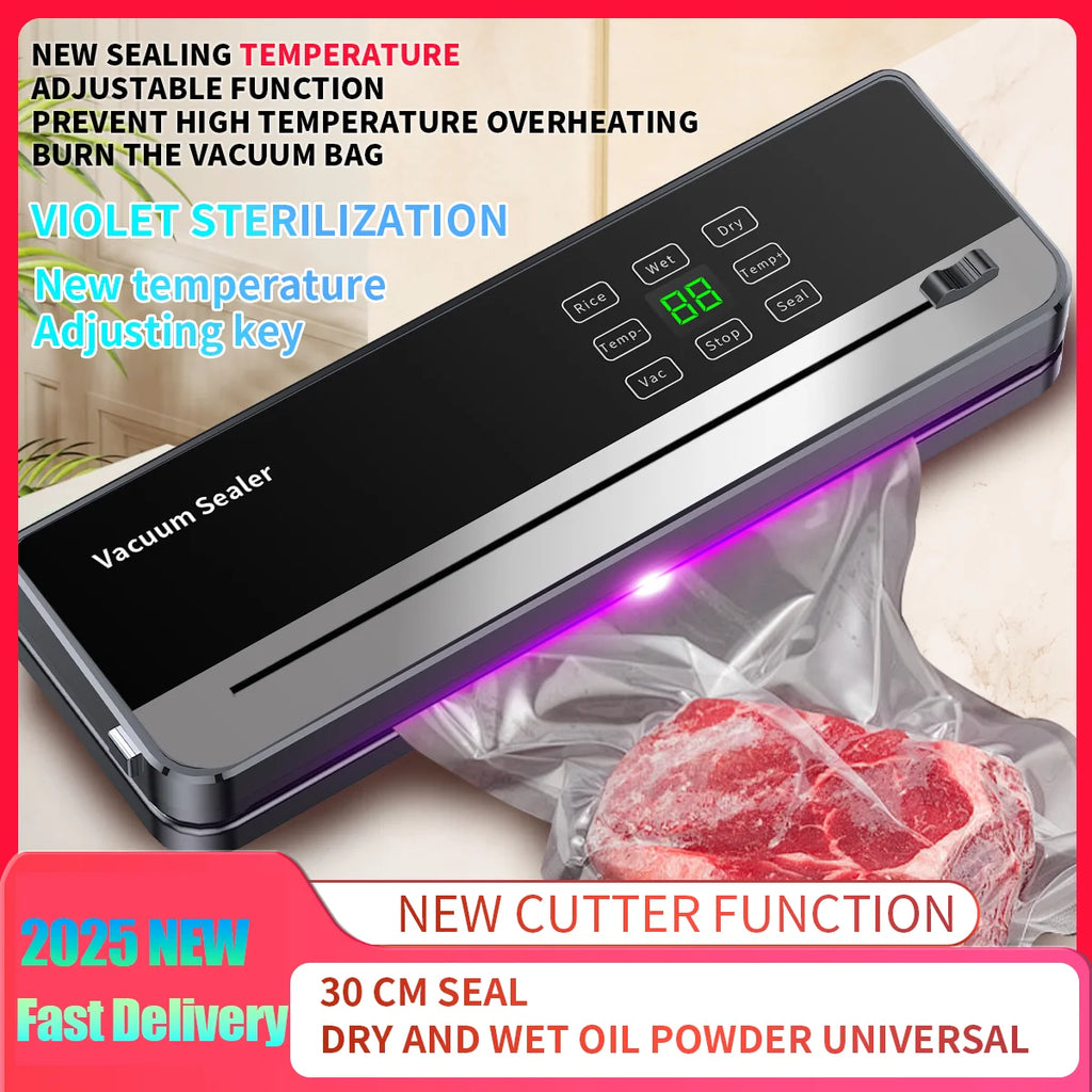 SZUK Electric Food Vacuum Sealer Dry Wet Food Packaging Seal Built in Cutter Kitchen Food Storage Seal Vacuum Packaging machine