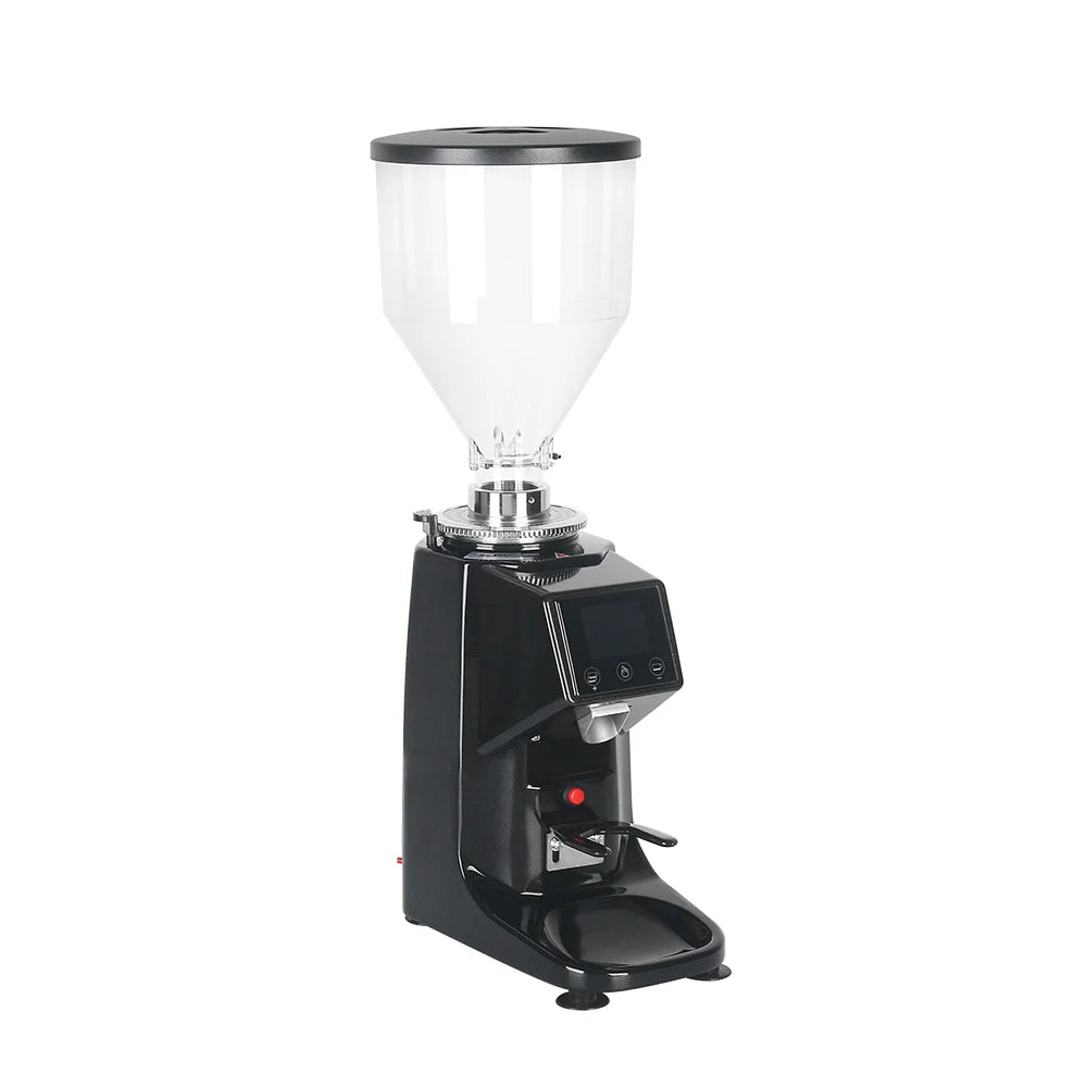 ITOP Coffee Grinder Touch Screen Timing 60mm Flat Burr Aluminum Alloy Housing Commercial Household Espresso Machine 110V/220V
