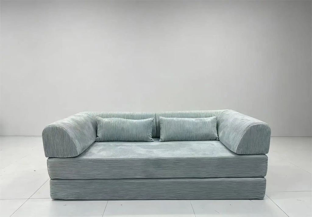 EU warehouse 2025 washable corduroy modular compression sofa 200 cm sleeper sofa bed for living room furniture