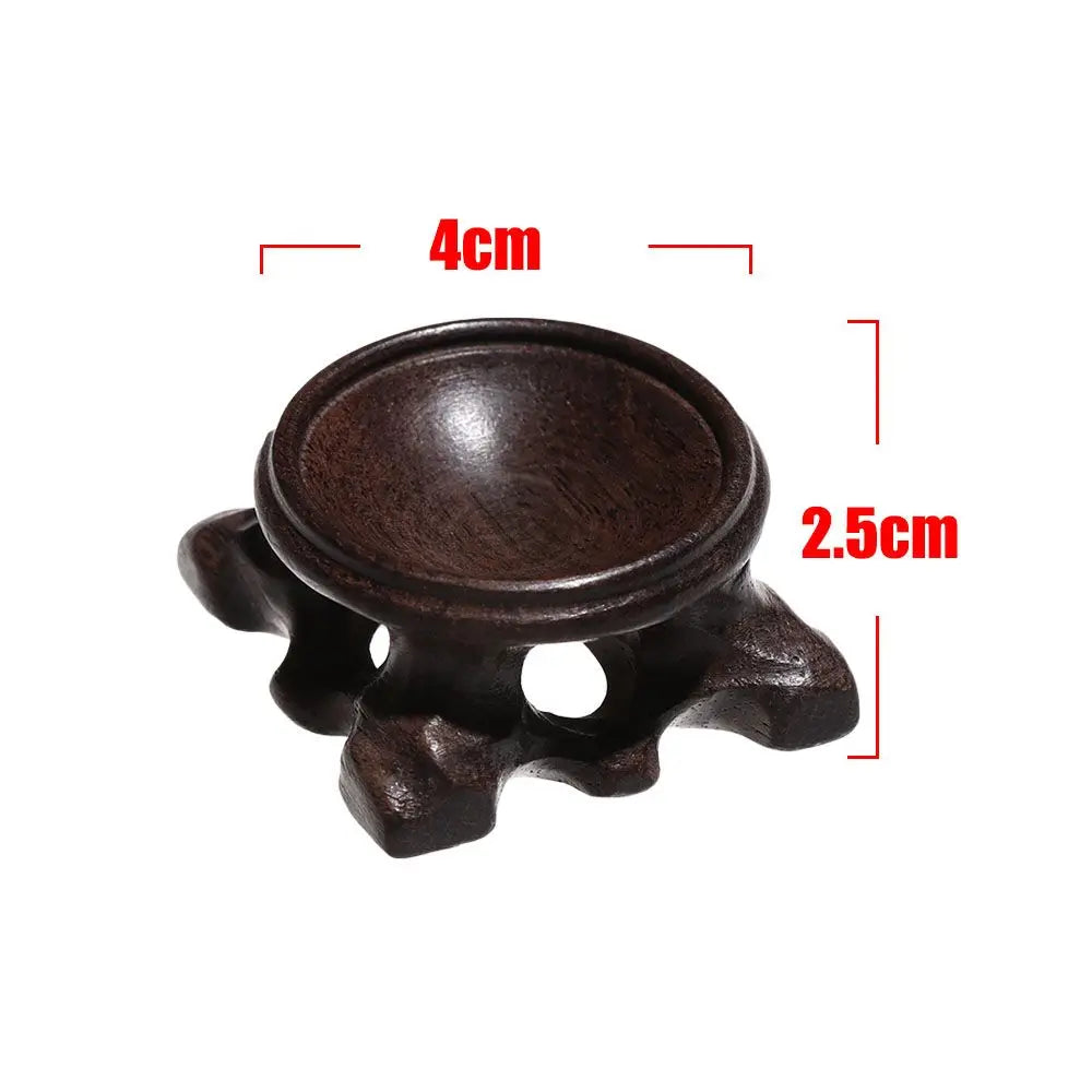 Wood Display Stand Base for Crystal Ball Sphere Globe Stone Decoration Crafts Figurines Miniatures Crystal Ball Holder Bracket