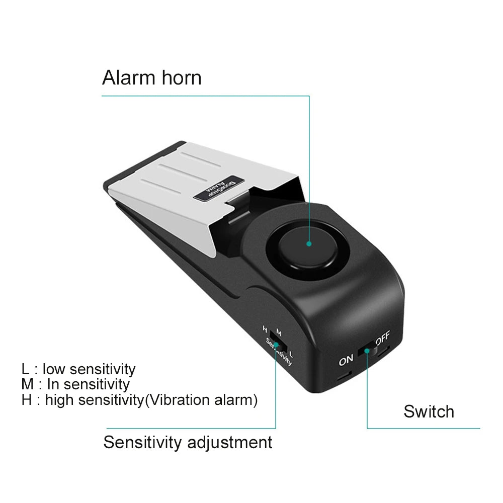 Door Stopper Alarm, Siren Door Safety Wedge Anti Break-In Door Personal self-defense necessities when traveling at home