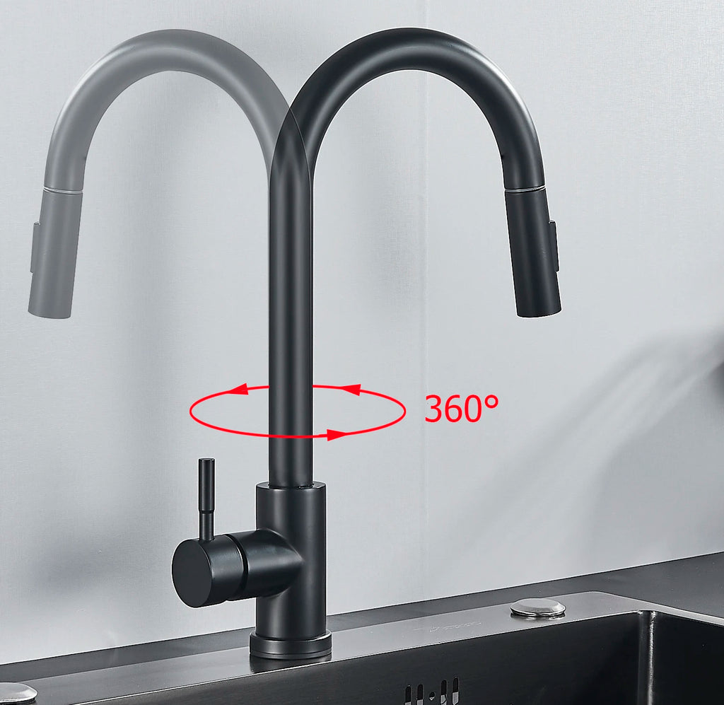ULGKSD Sensor Kitchen Faucet Stainless Steel Touch Control Mixer Tap Hot and Cold Water Single Handle Sink Sensitive Sink Faucet