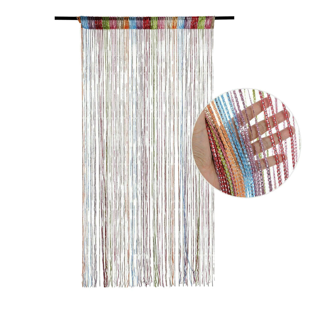 Door Window Decor Beaded Curtains Screen Panel  Fly Screen Fringe Living Room Screen Tassel Panel Beaded Curtains Home Decor