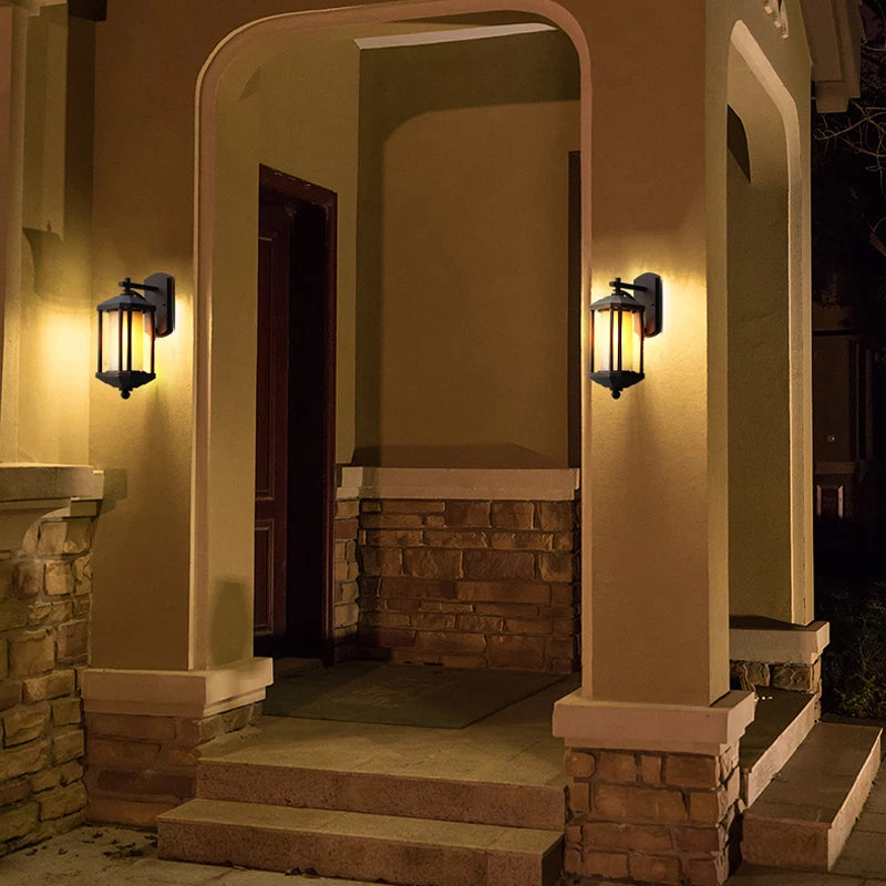 Outdoor Wall Lamp Waterproof Outdoor Chinese Style Gate Garden Courtyard Retro Exterior Wall Balcony Door Front Lamp