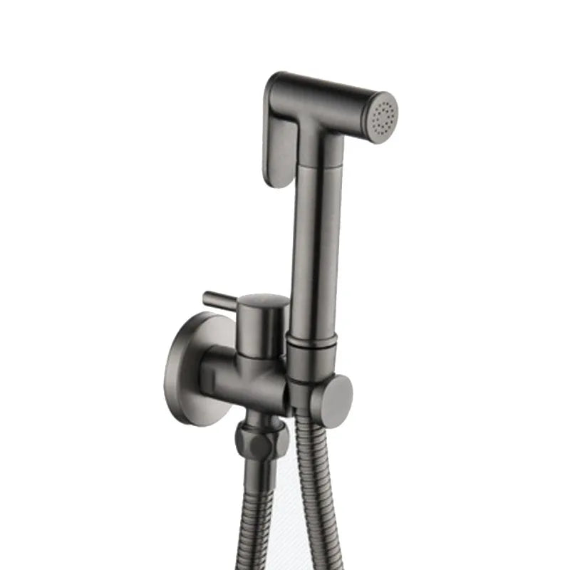 Brass Hand held black Bidet Shower set  Perforating Toilet Jet Cleaner Portable brushed gold and gray Bidet Shower Head BD01